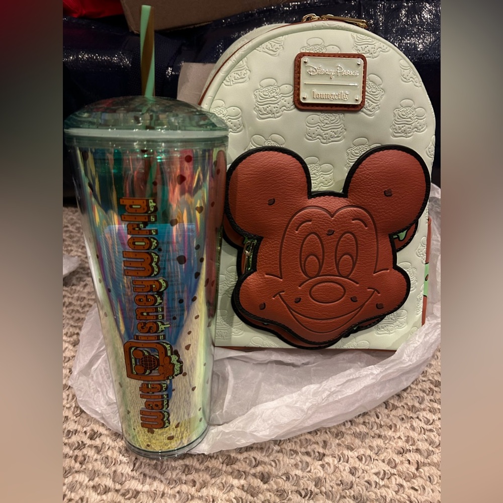 Disney Loungefly Mint Chocolate chip Backpack Set